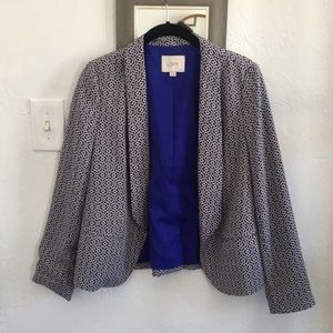 LOFT blue floral blazer